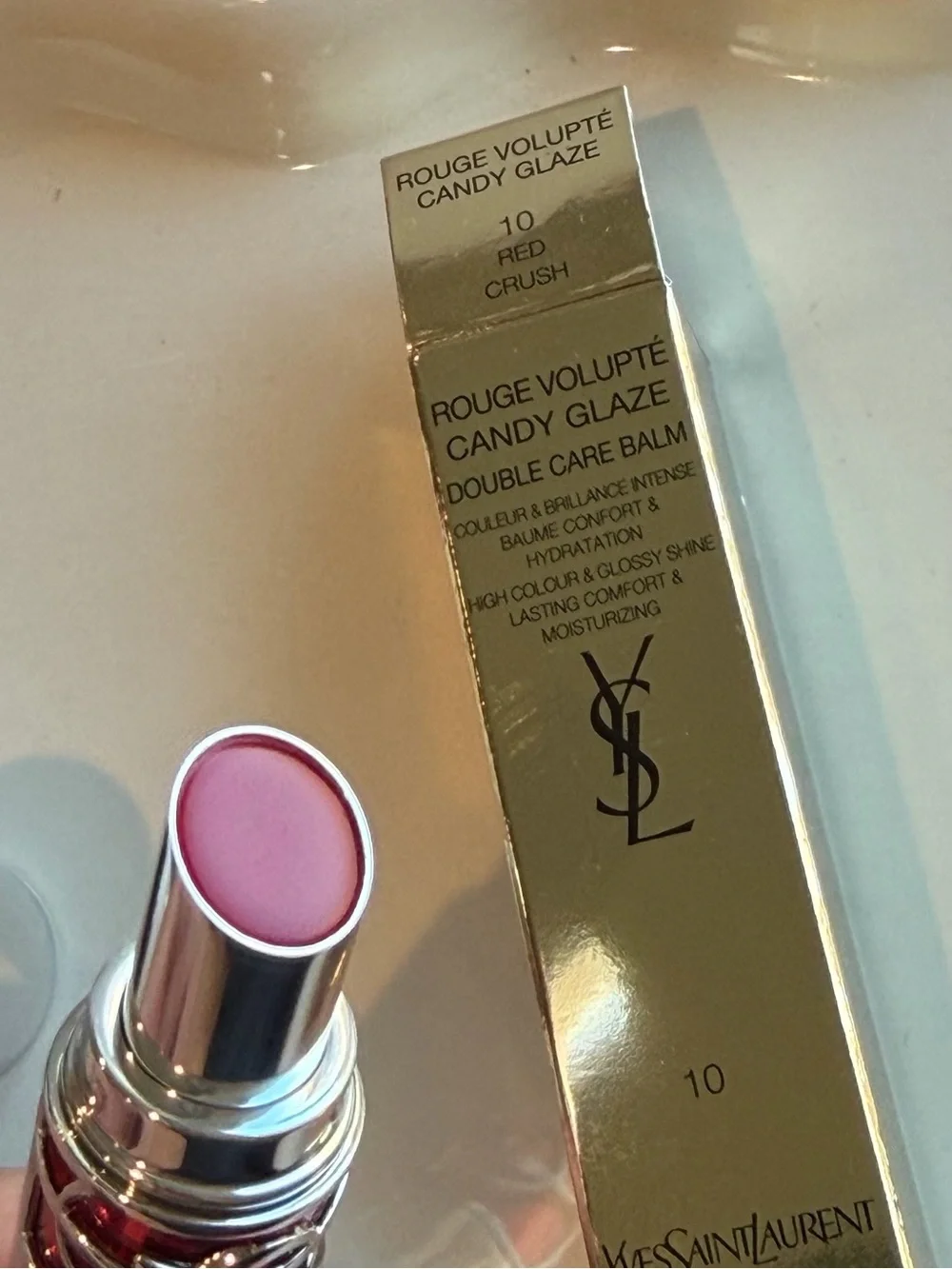 NIB YSL CANDY GLAZE LIP GLOSS STICK in 10 Red Crush